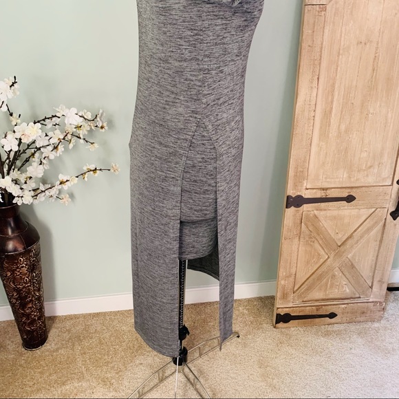 Gray Split Maxi Dress Size M - Picture 3 of 5